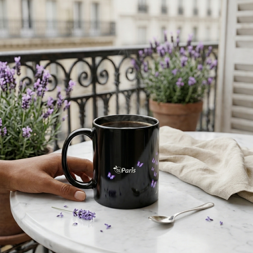 tsgabrielle® • París - La Torre Eiffel • Taza Brillante • Negra • Cerámica • 2 Tamaños - View 14