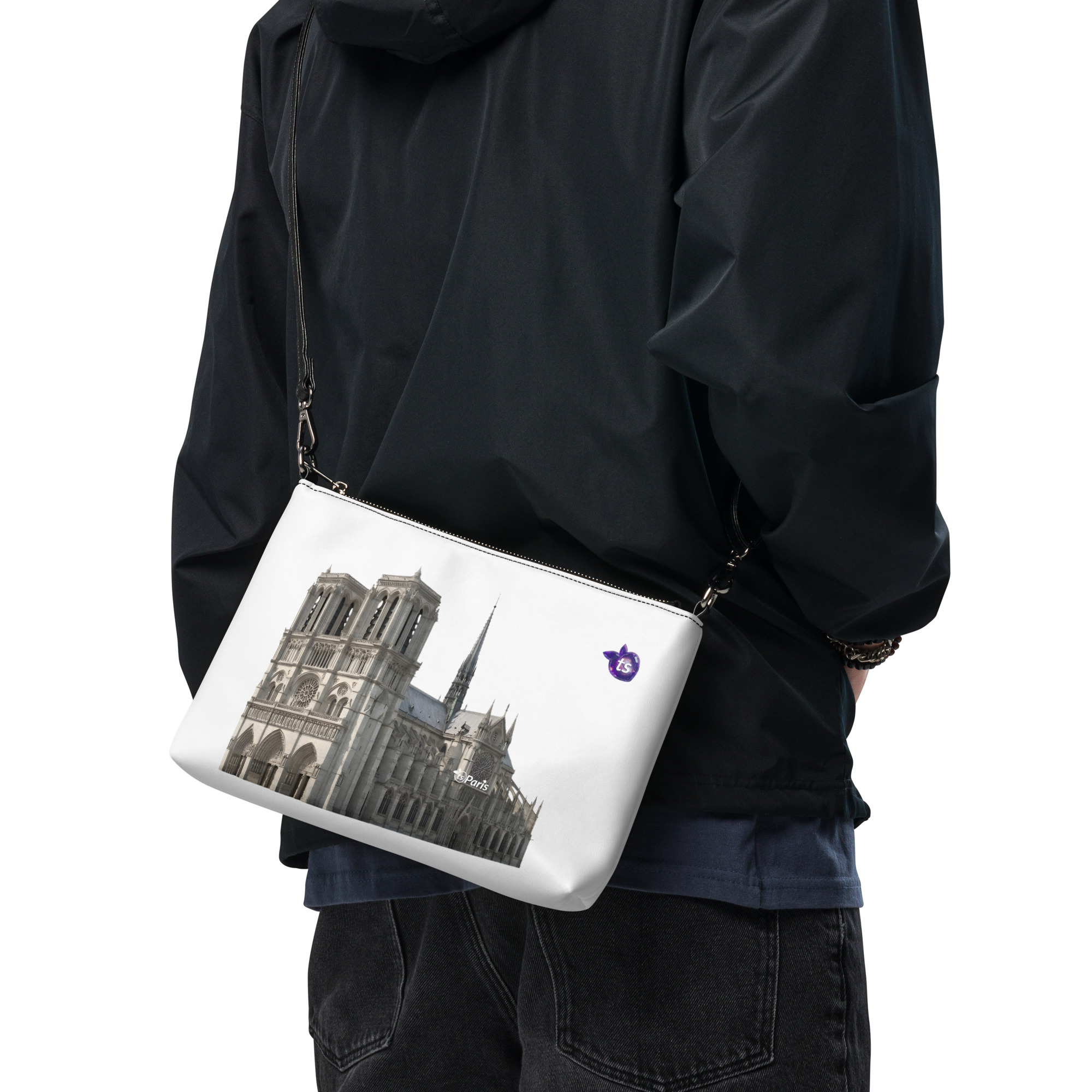 tsgabrielle® • Paris - Notre-Dame Cathedral • Bolso cruzado • Blanco • 11″ × 8″ - View 7