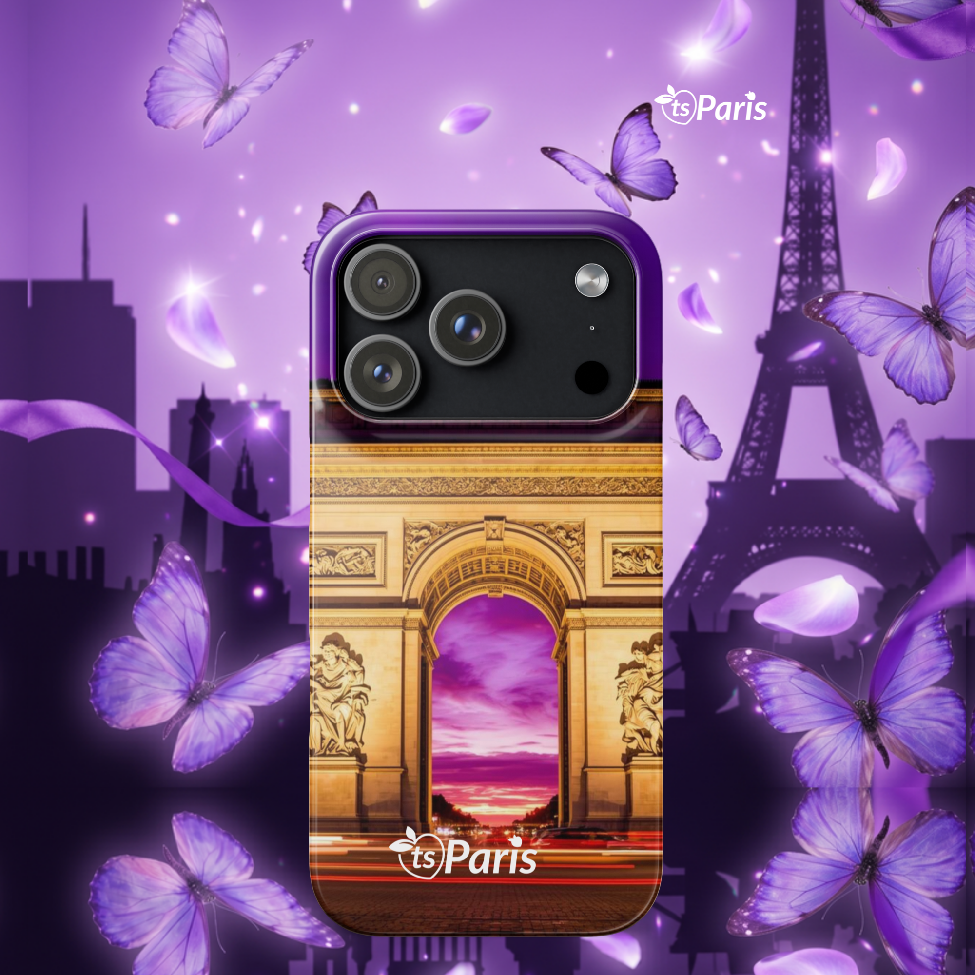 tsgabrielle® • París - Arco del Triunfo • Estuche Snap Compatible con iPhone® • Modelos Más Recientes