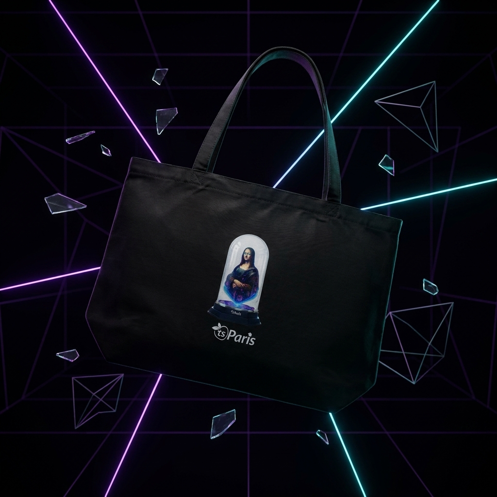 tsgabrielle® • Paris - Da Vinci • Large bolsa tote • negro • Cotton Organic - View 9