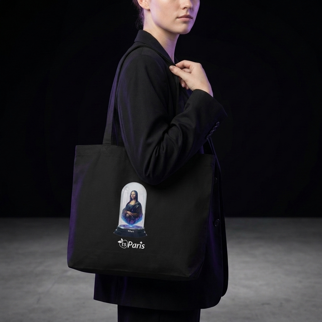 tsgabrielle® • Paris - Da Vinci • Large bolsa tote • negro • Cotton Organic - View 8