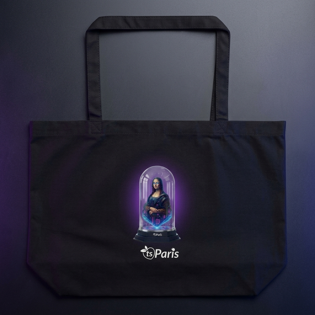tsgabrielle® • Paris - Da Vinci • Large bolsa tote • negro • Cotton Organic - View 10