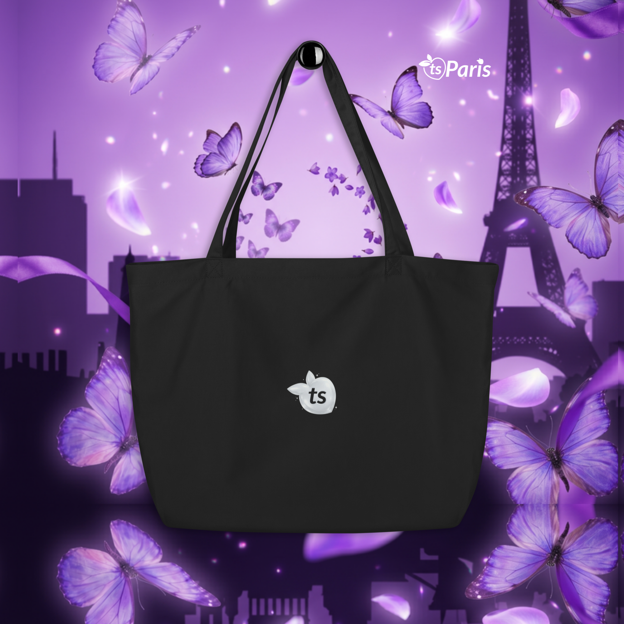 tsgabrielle® • Paris - Da Vinci • Large bolsa tote • negro • Cotton Organic - View 13