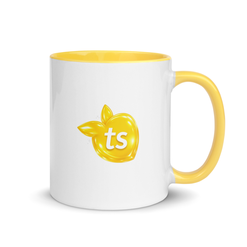 tsgabrielle® • Taza blanca con interior de color • Amarillo • 11 oz