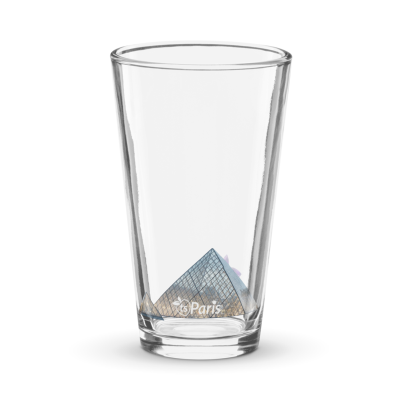 tsgabrielle® • Paris - The Louvre Pyramid • Shaker Pint Glass • 16 oz