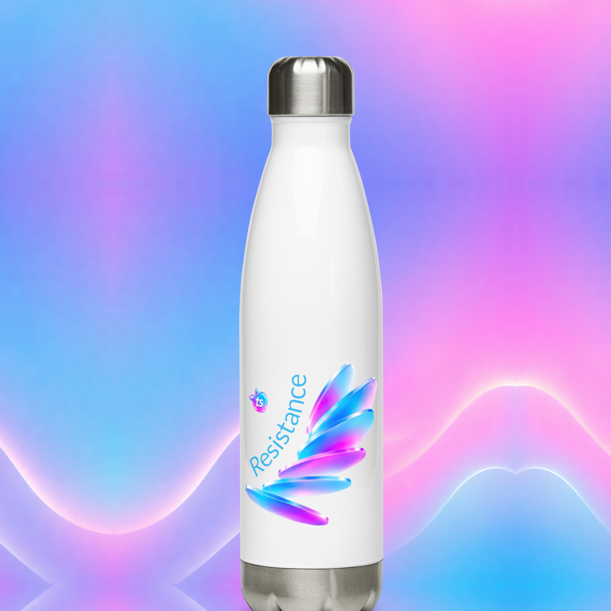 tsgabrielle® • Pride 26 • Botella de Agua • Blanca • Acero Inoxidable • 17 oz