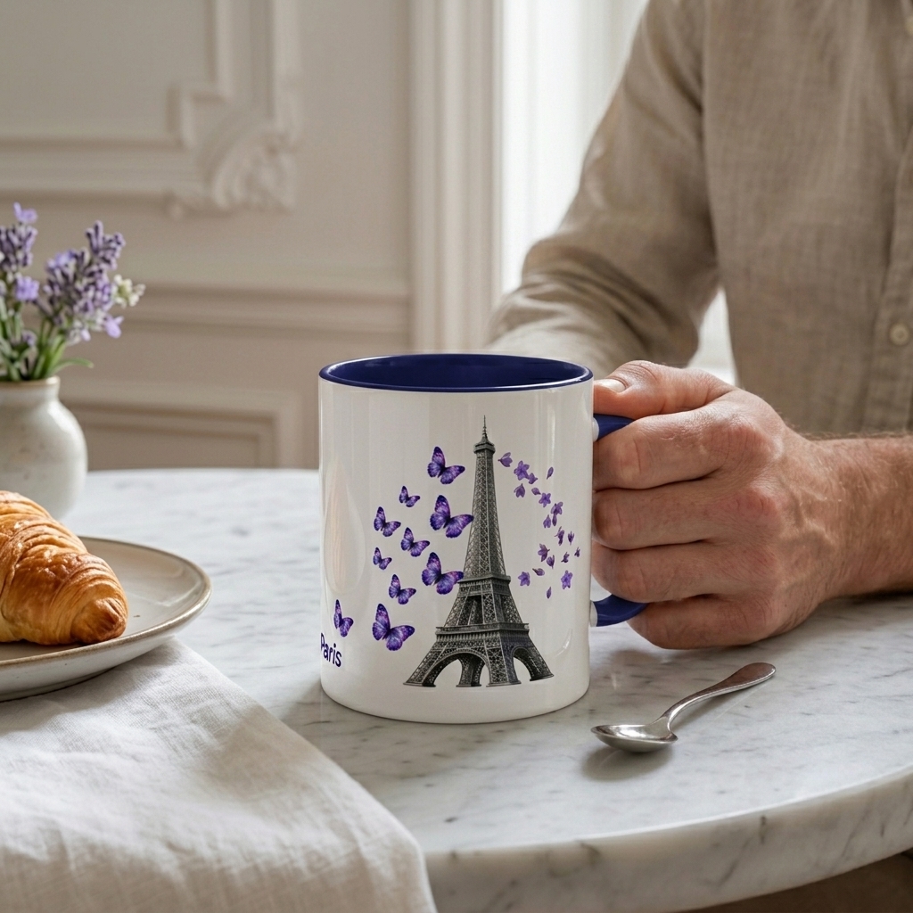 tsgabrielle® • París - La Torre Eiffel • Taza con Color Interior • Cerámica • 11 oz - View 7