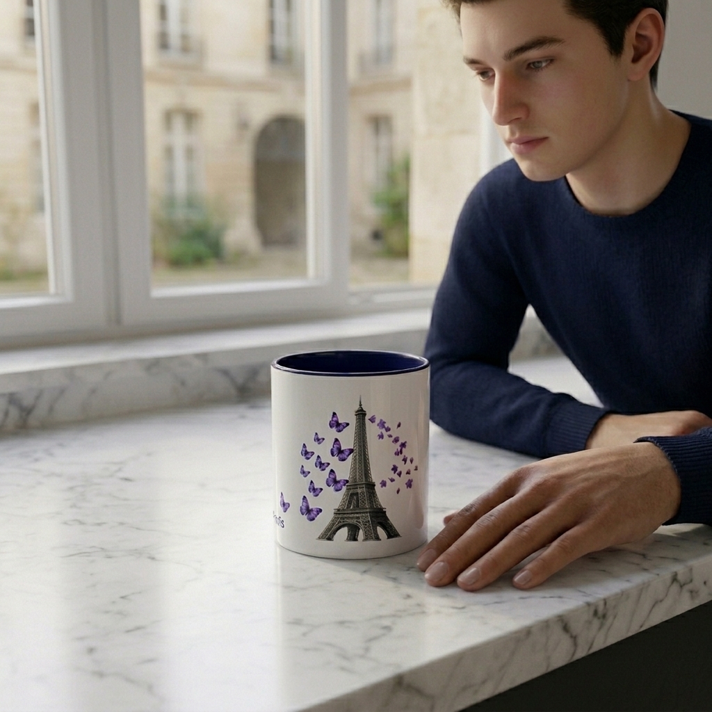 tsgabrielle® • París - La Torre Eiffel • Taza con Color Interior • Cerámica • 11 oz - View 8