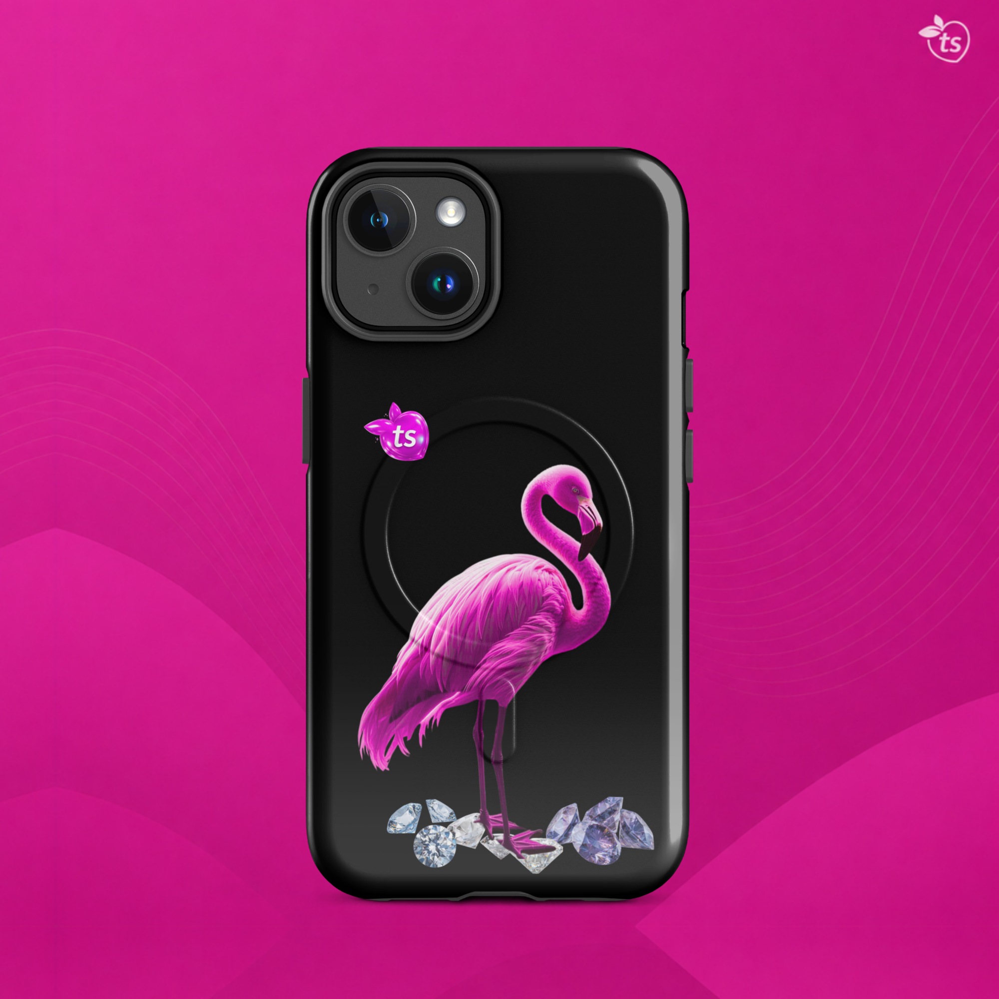 tsgabrielle® • Flamant Rose • funda resistente compatible con iPhone® • MagSafe® • modelos recientes - View 4