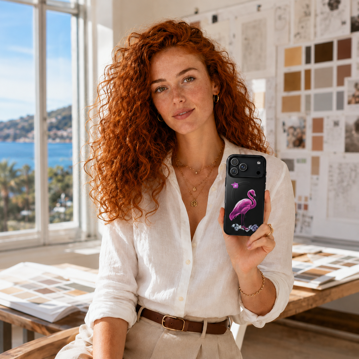 tsgabrielle® • Flamant Rose • funda resistente compatible con iPhone® • MagSafe® • modelos recientes - View 5