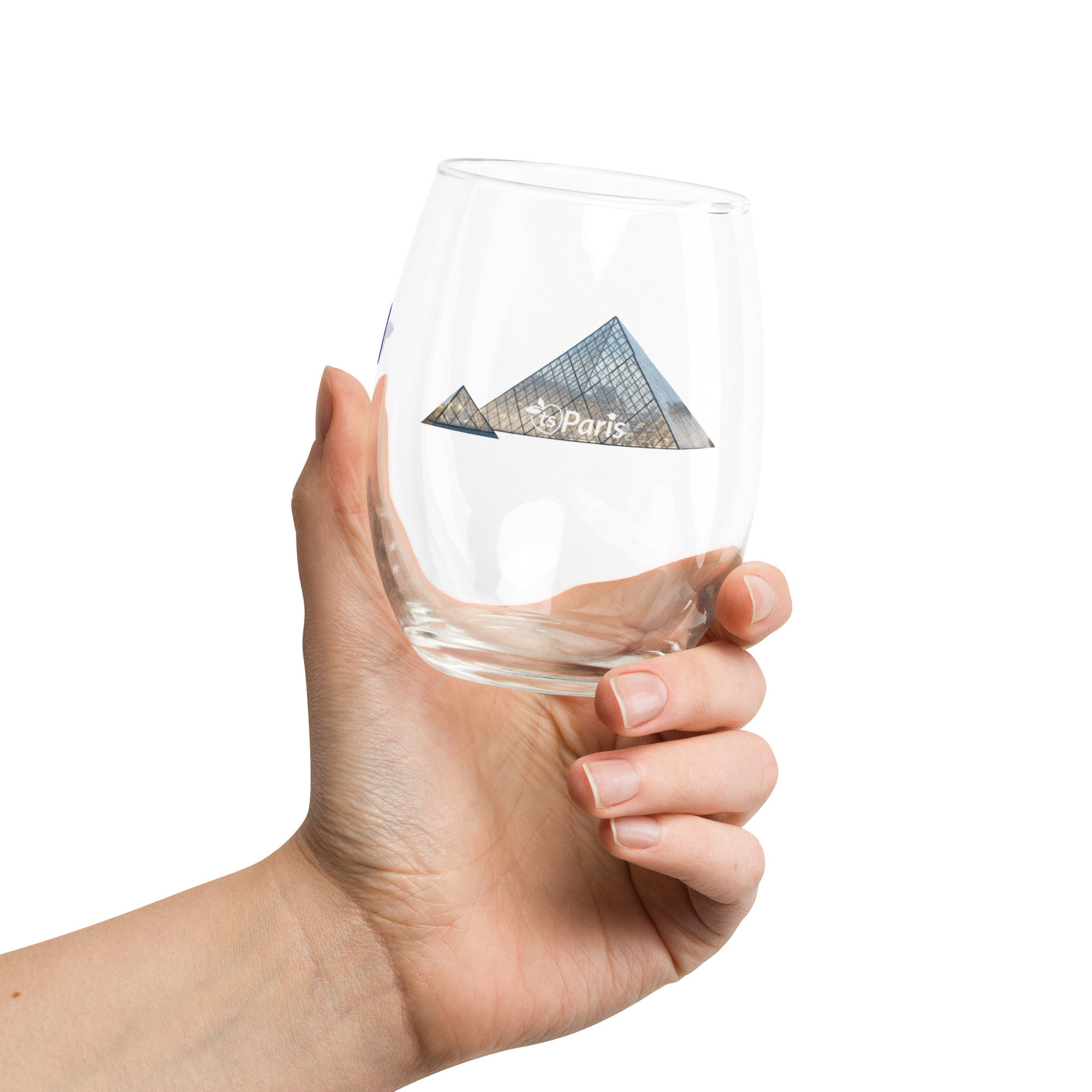 tsgabrielle® • París – La Pirámide del Louvre • Copa de Vino sin Tallo • 15 oz - View 11