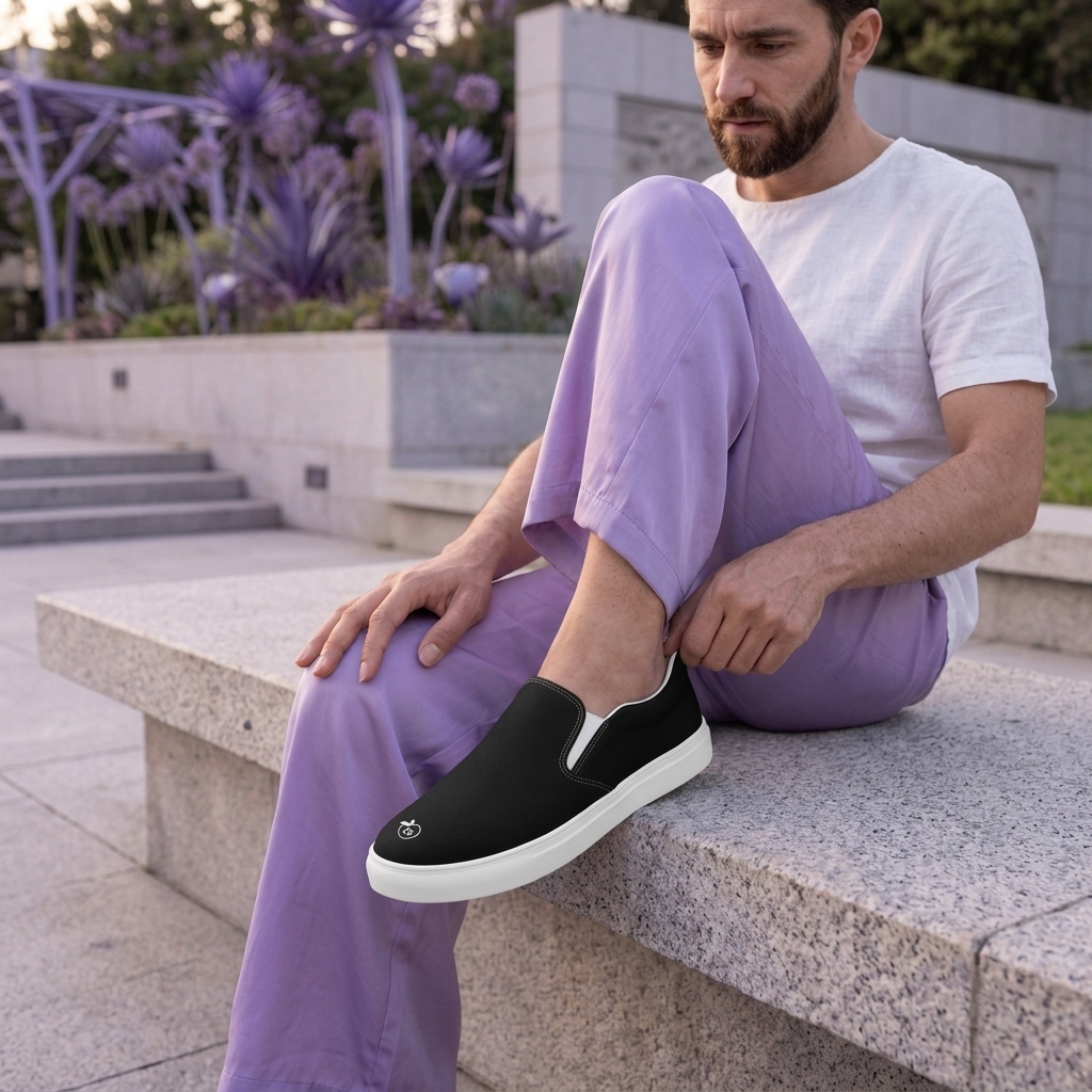 tsgabrielle® • Para Él • Zapatos tipo Slip-On de Lona • Negro - View 5