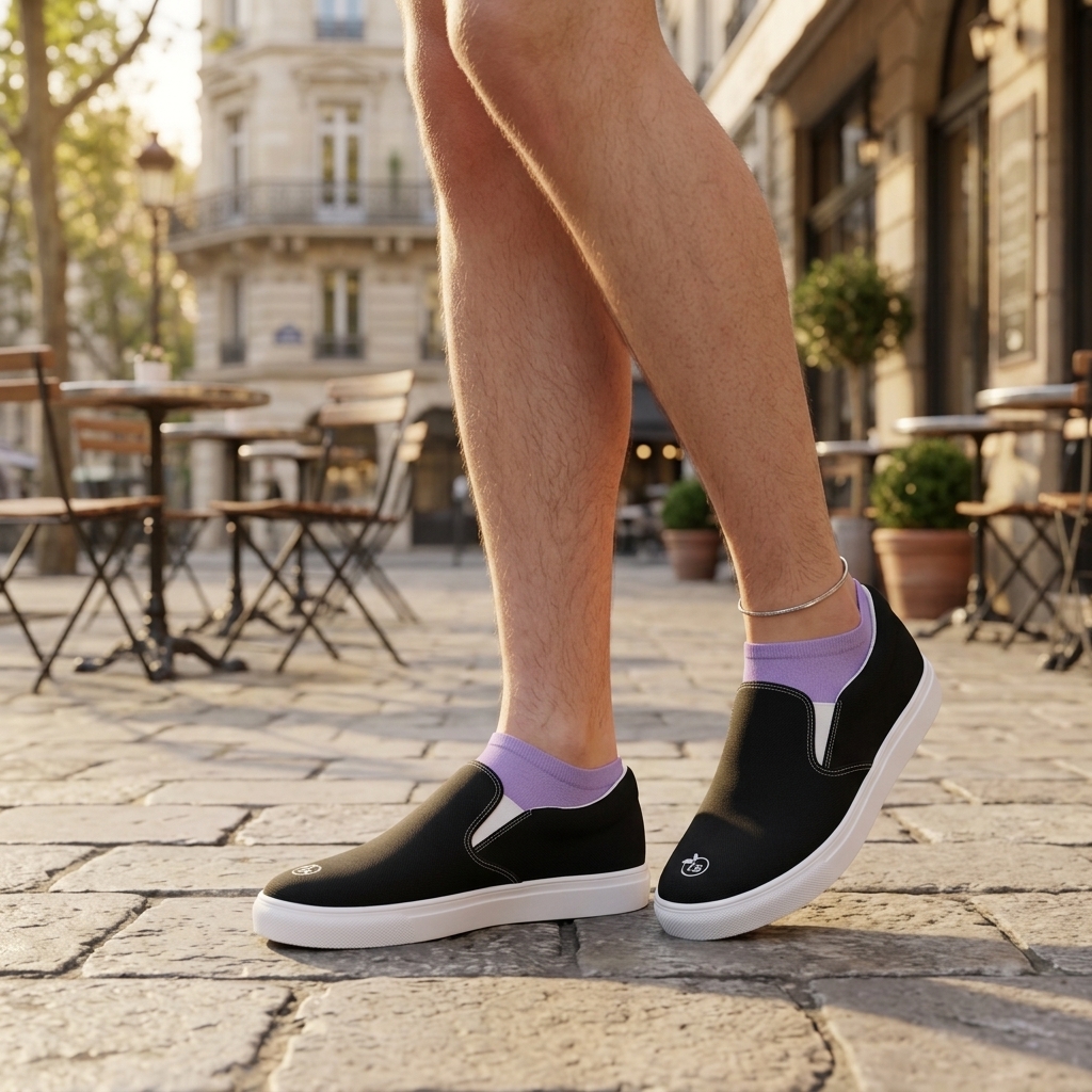 tsgabrielle® • Para Él • Zapatos tipo Slip-On de Lona • Negro - View 6