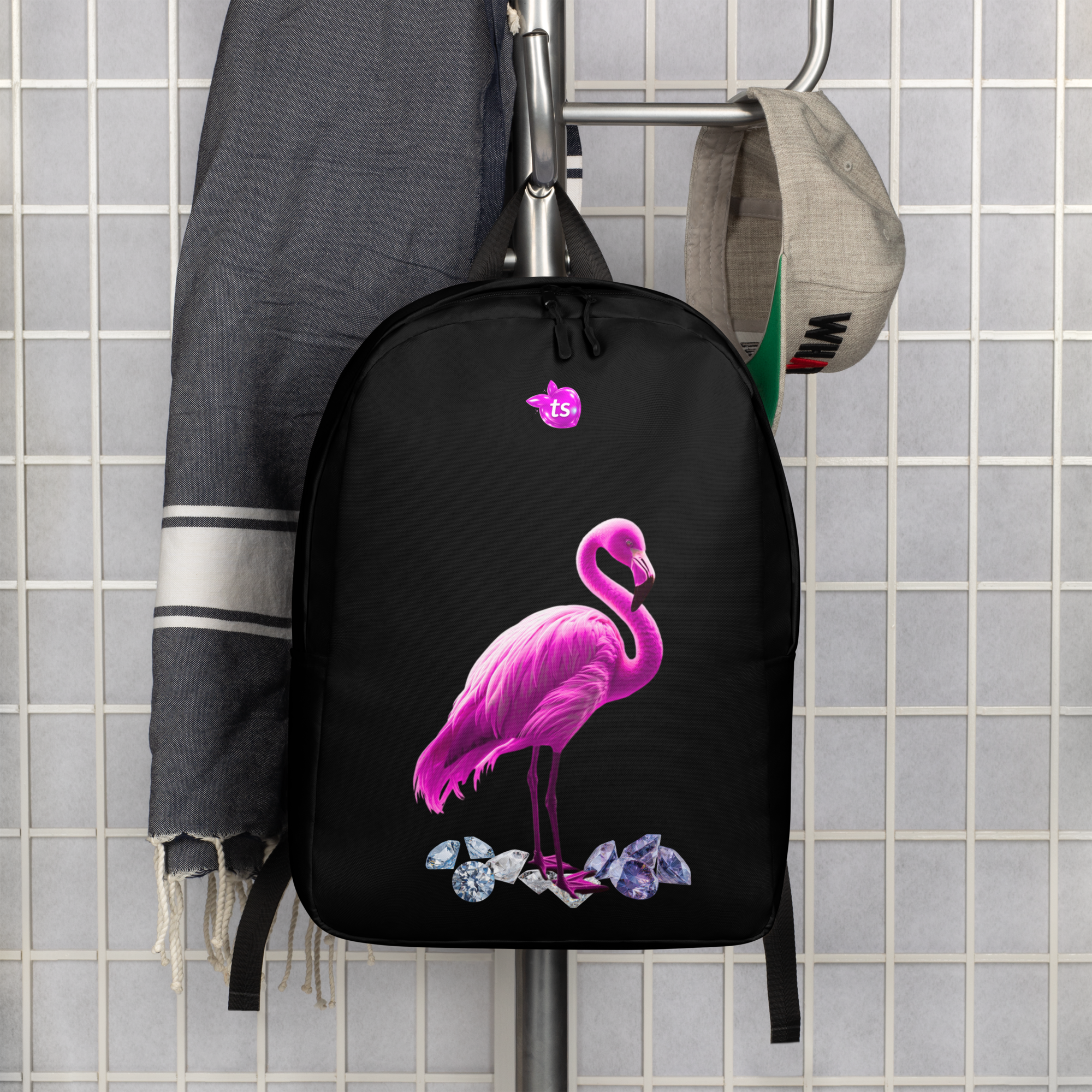 tsgabrielle® • Flamant Rosa • Mochila Minimalista • Negro - View 9