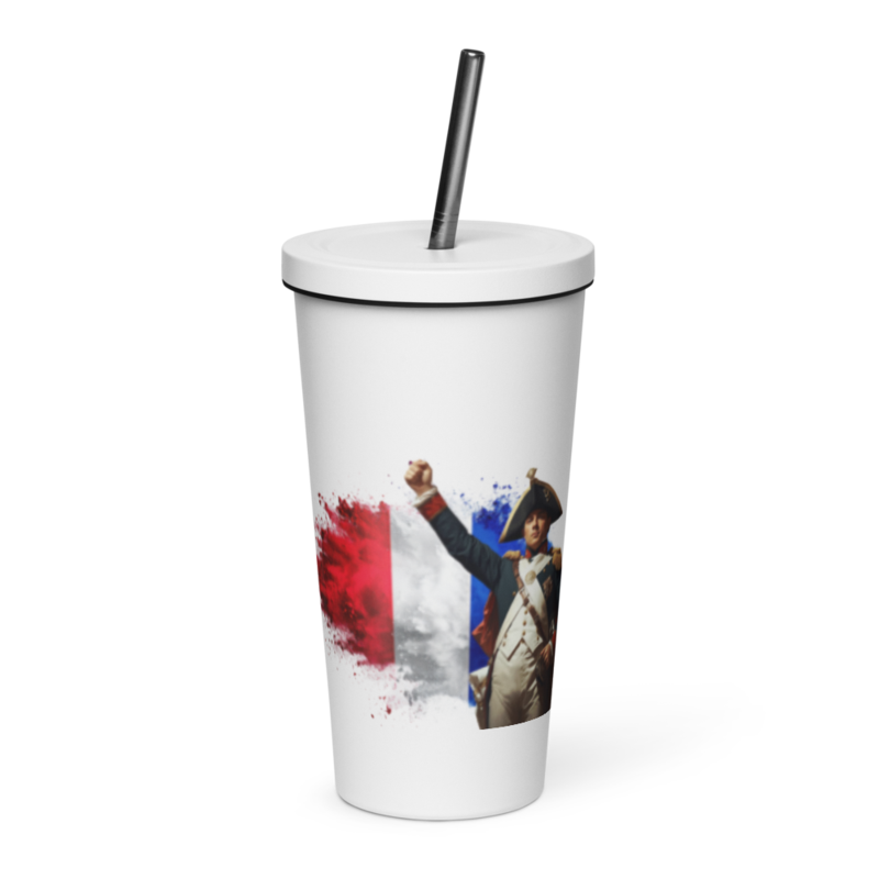 tsgabrielle® • Paris - Napoleon Bonaparte • Tumbler • Stainless Steel • White • 20 oz