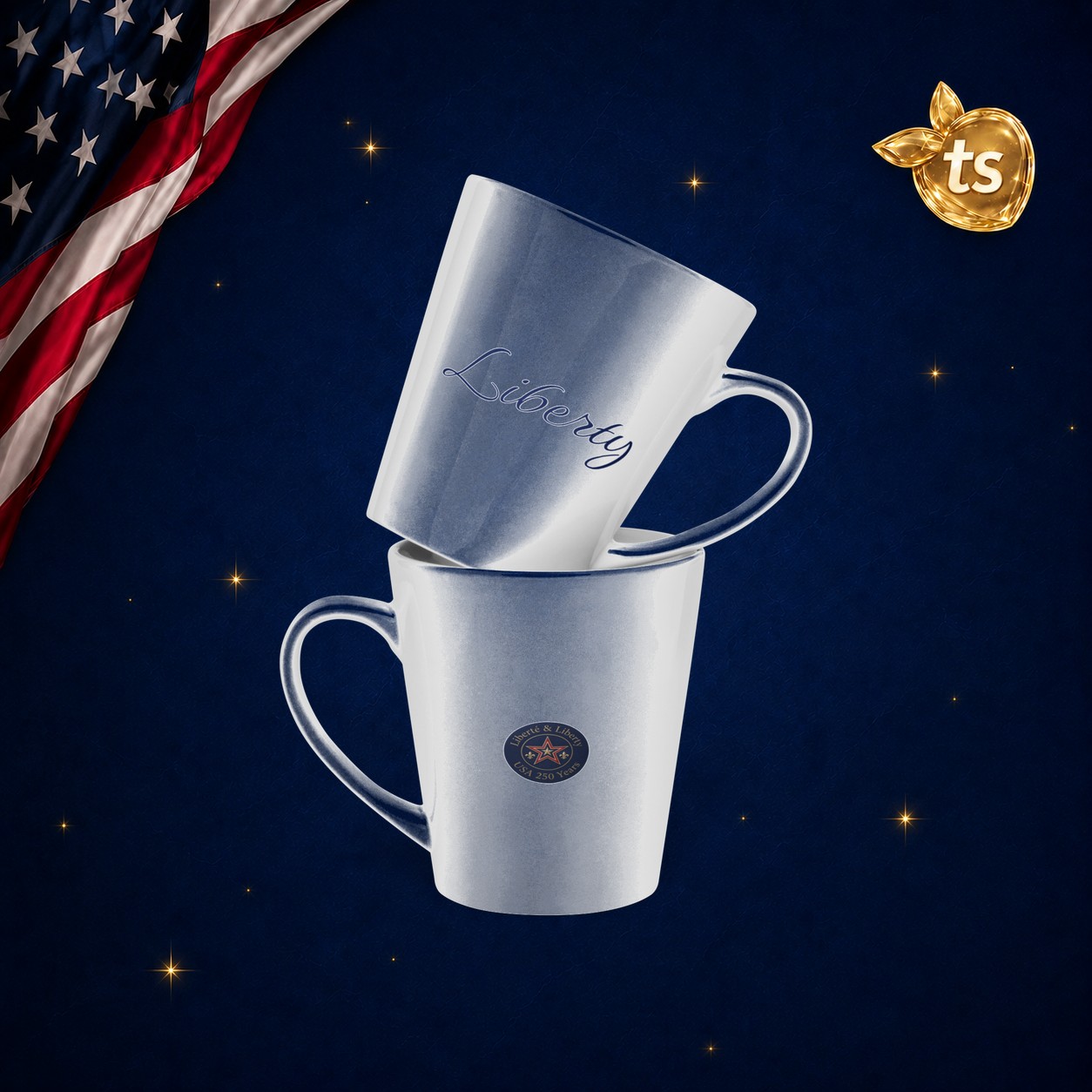 tsgabrielle® • Liberty • Latte Mug • White • 12 oz