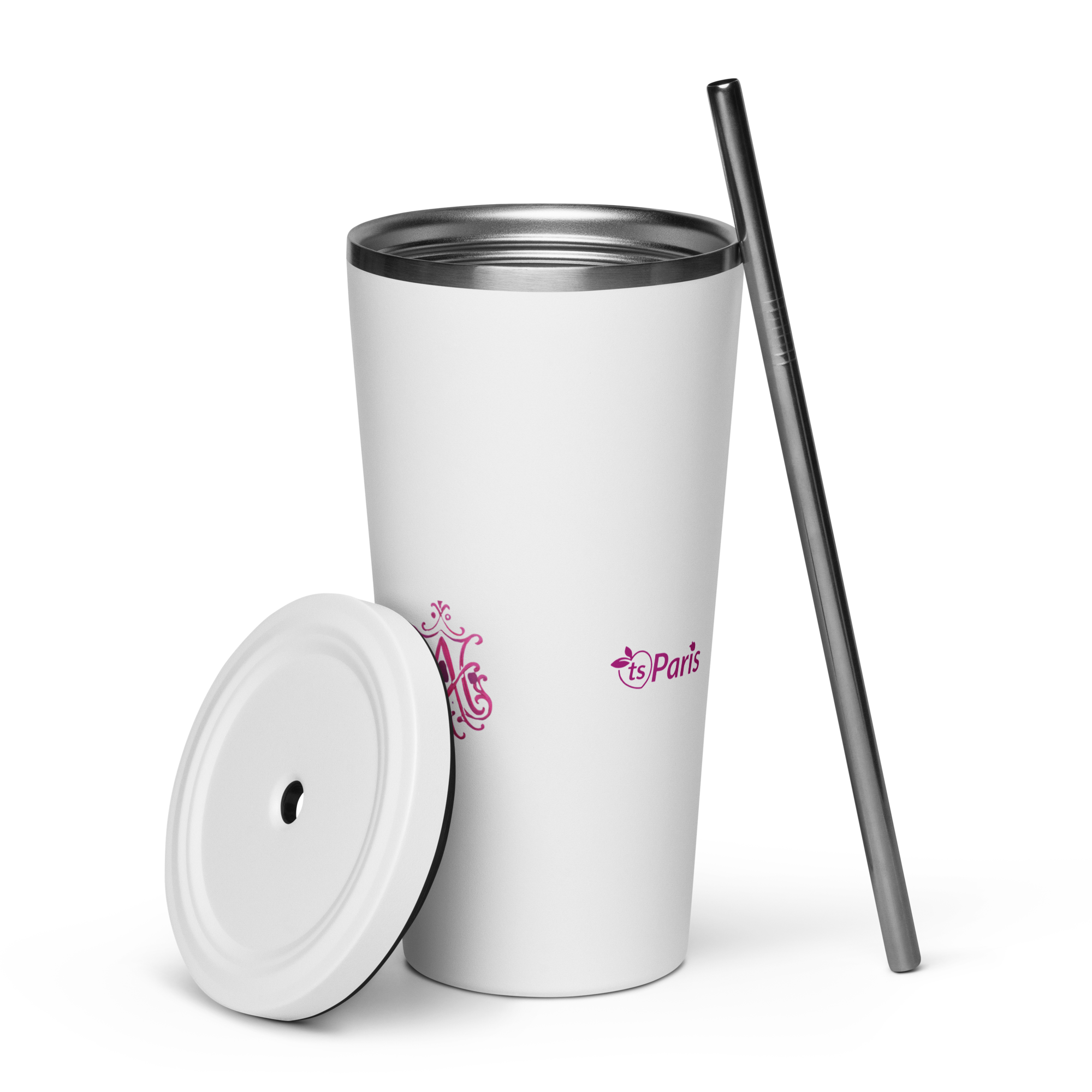 tsgabrielle® • París - María Antonieta • Vaso térmico • Acero inoxidable • Blanco • 20 oz - View 6
