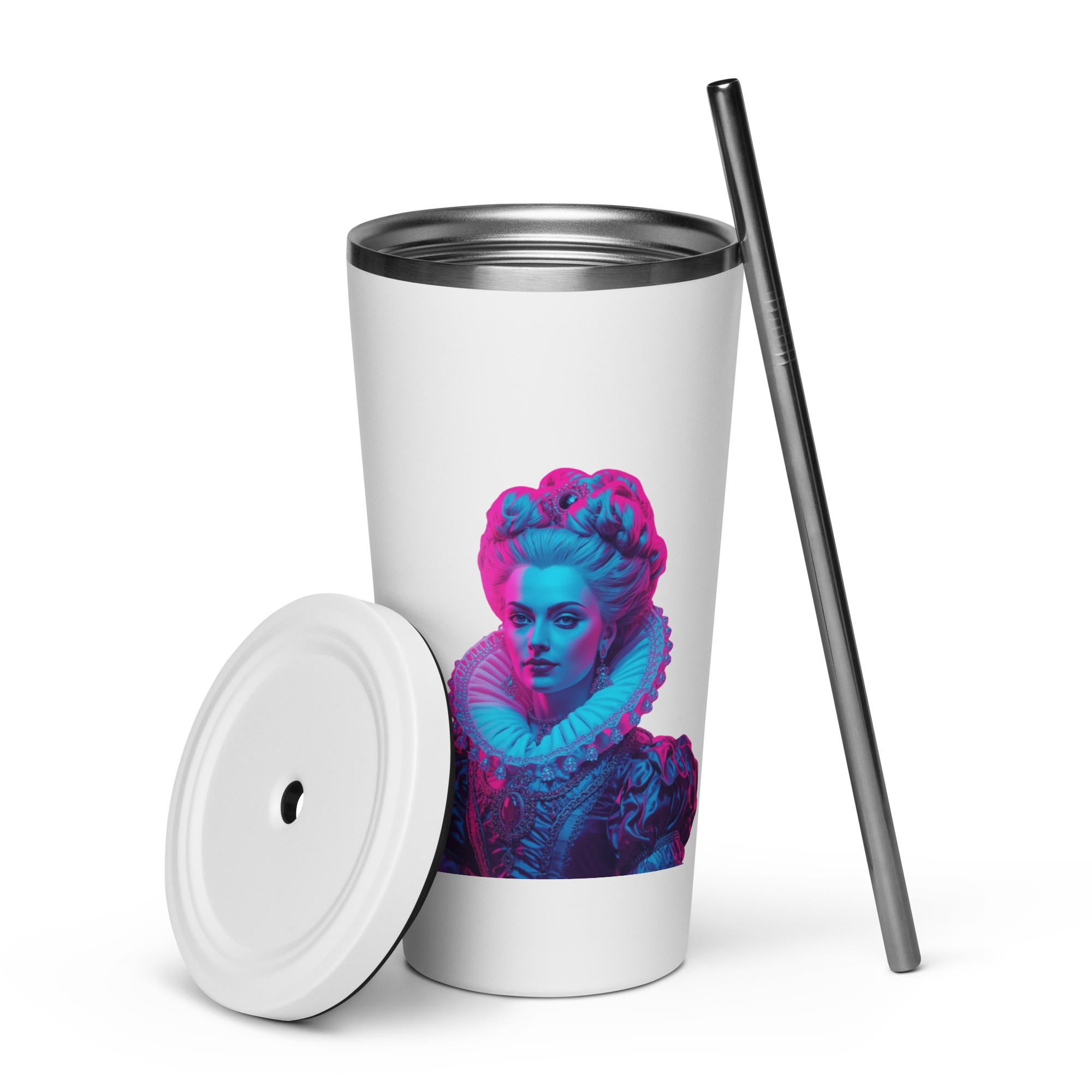 tsgabrielle® • París - María Antonieta • Vaso térmico • Acero inoxidable • Blanco • 20 oz - View 5