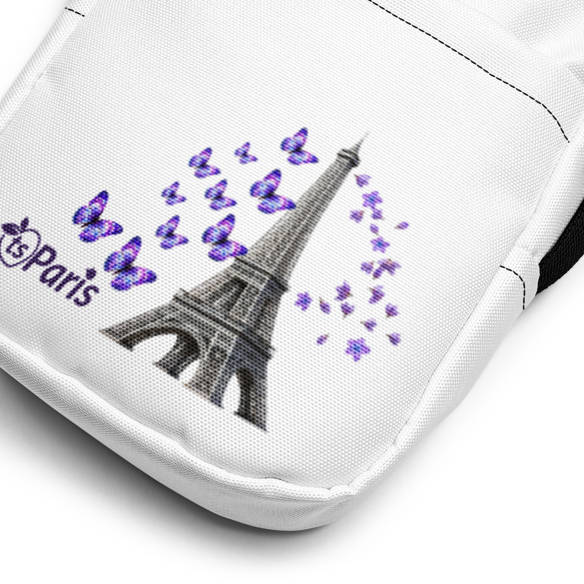 tsgabrielle® • París - La Torre Eiffel • Bolsa Cruzada de Uso Diario • Blanco - View 6
