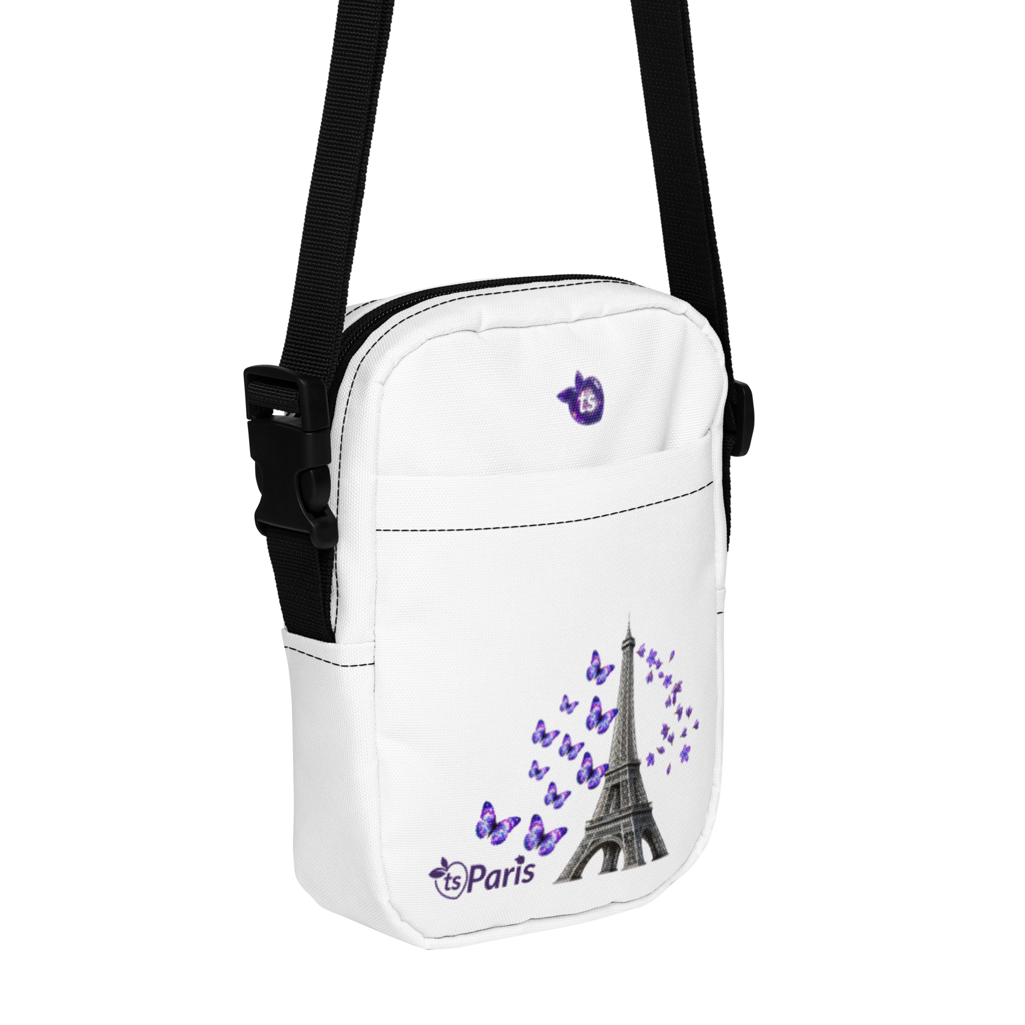 tsgabrielle® • París - La Torre Eiffel • Bolsa Cruzada de Uso Diario • Blanco - View 10