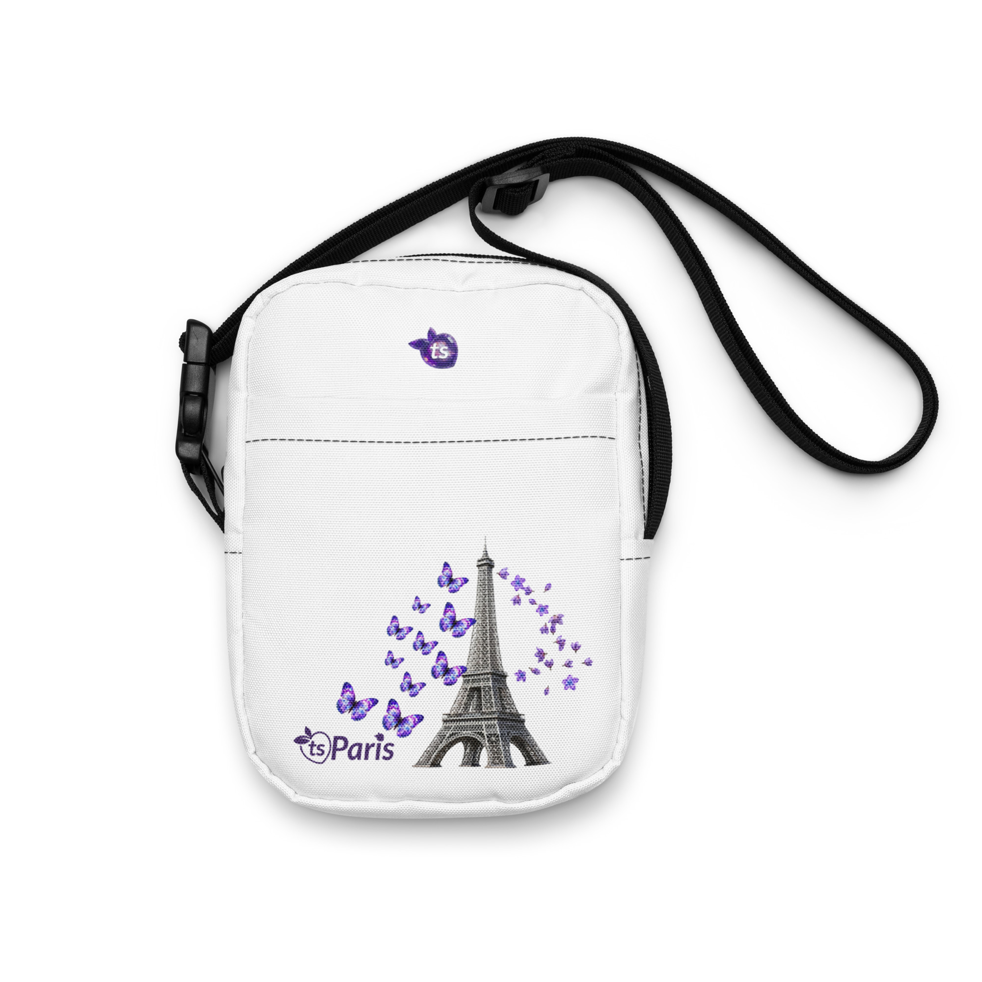 tsgabrielle® • Paris - La Tour Eiffel • Utility Crossbody Bag • White