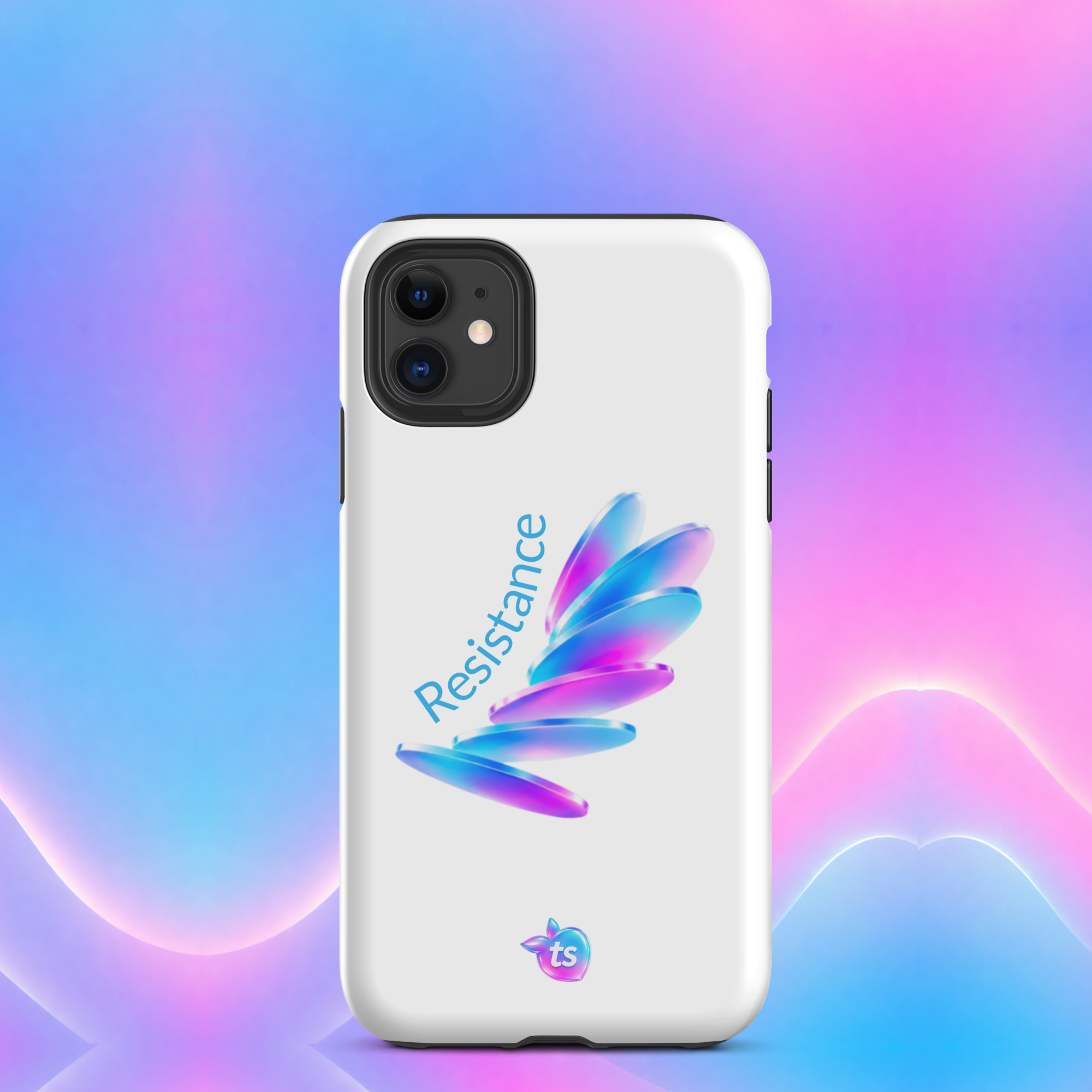 tsgabrielle® • Pride 26 - Resistance • Funda rígida compatible con iPhone® • Blanca • Brillante • Modelos recientes