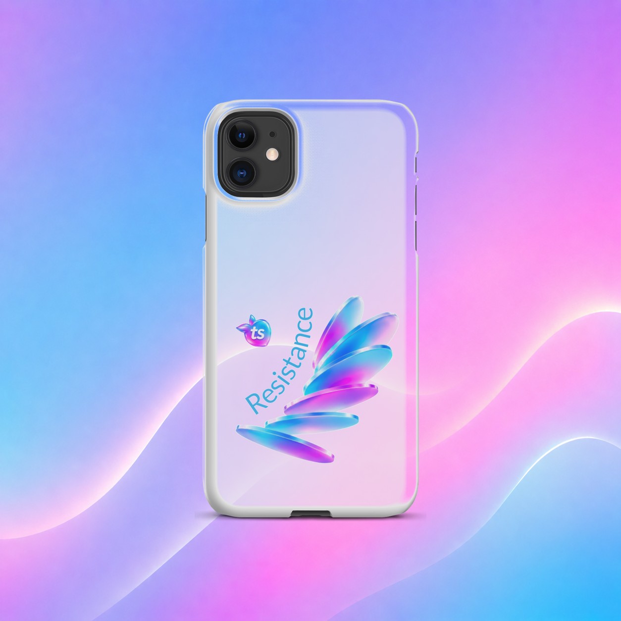 tsgabrielle® • Pride 26 - Resistance • Funda rígida compatible con iPhone® • Blanca • Brillante • Modelos recientes