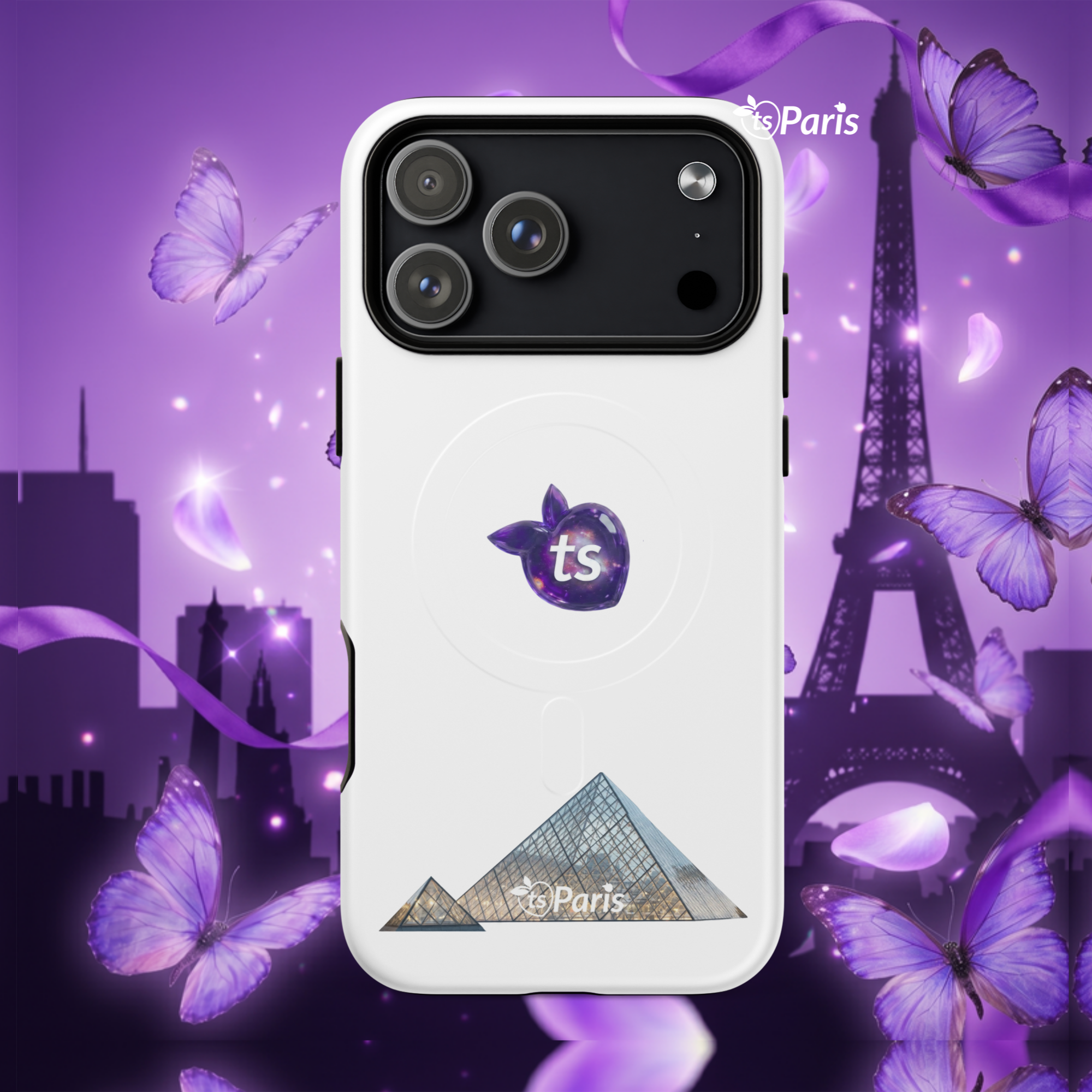 tsgabrielle® • Paris - The Louvre Pyramid • Carcasa resistente • MagSafe® • Compatible with iPhone® • Modelos recientes
