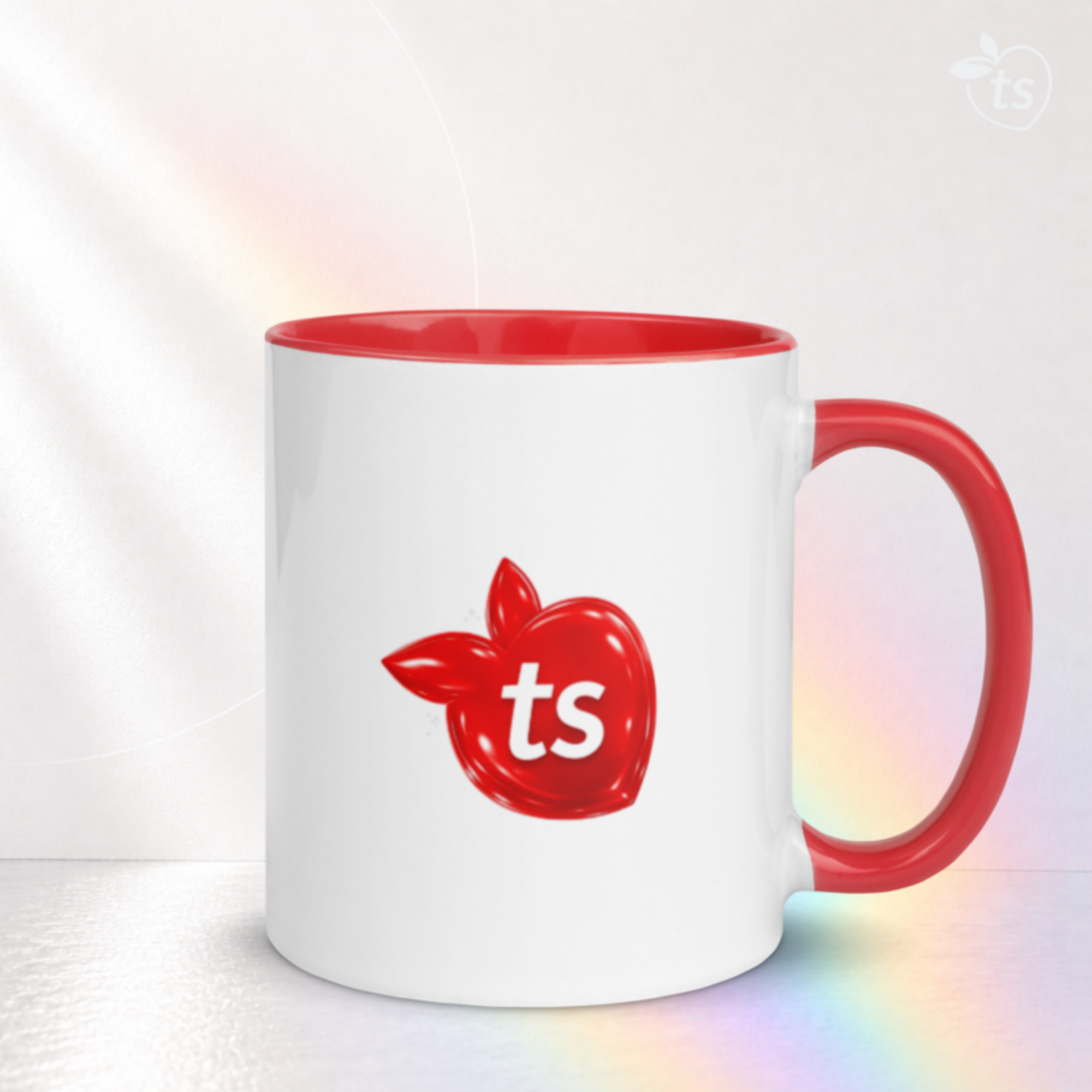 tsgabrielle® • taza with Color rojo Inside • ceramica • 2 Sizes