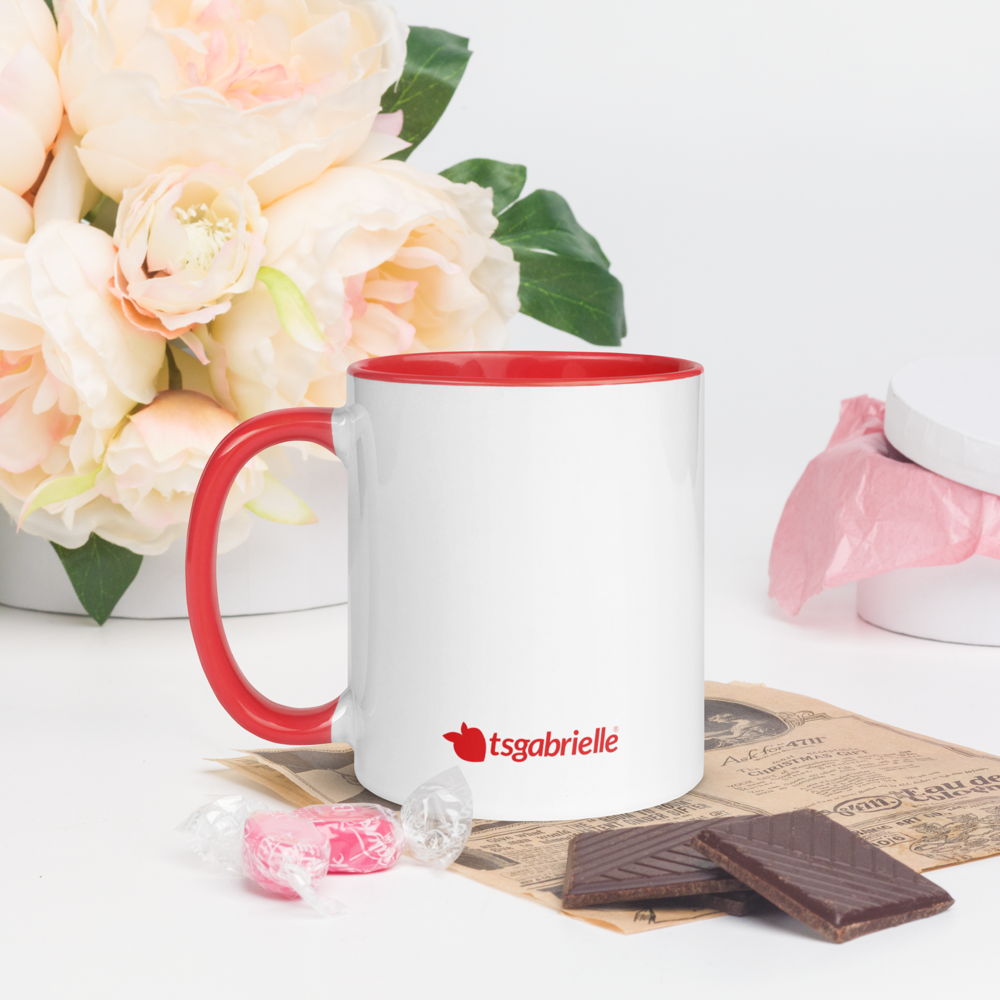 tsgabrielle® • taza with Color rojo Inside • ceramica • 2 Sizes - View 8