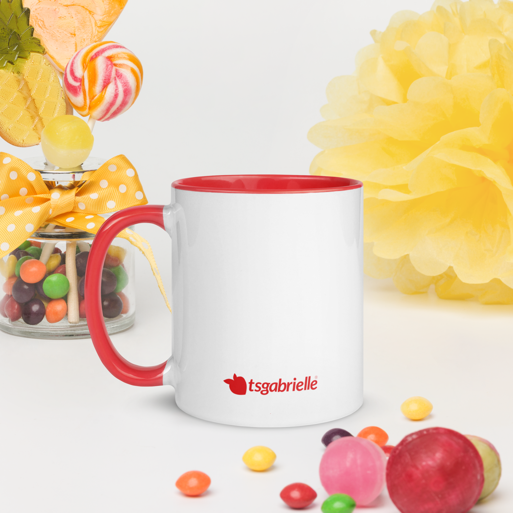 tsgabrielle® • taza with Color rojo Inside • ceramica • 2 Sizes - View 10