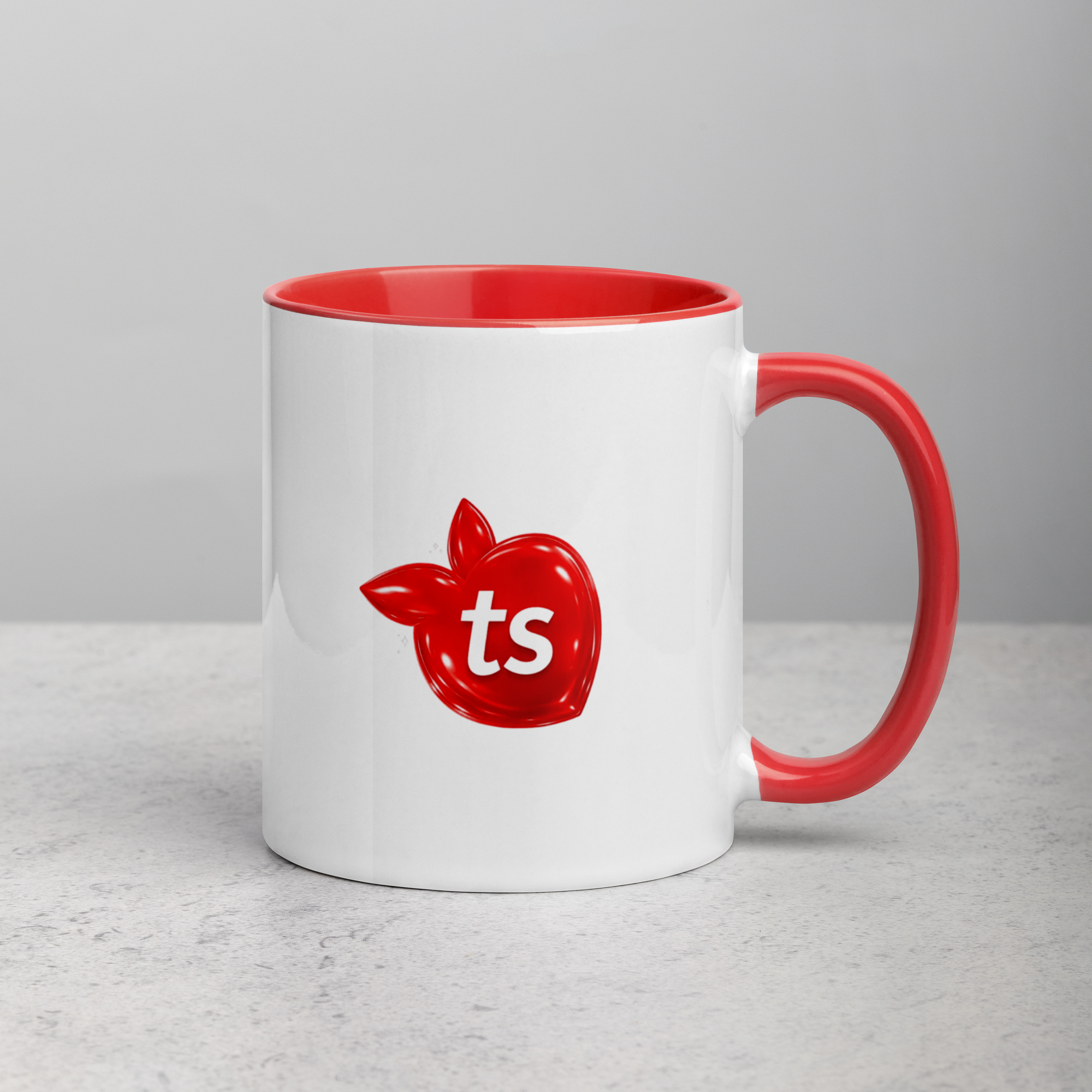 tsgabrielle® • taza with Color rojo Inside • ceramica • 2 Sizes - View 5