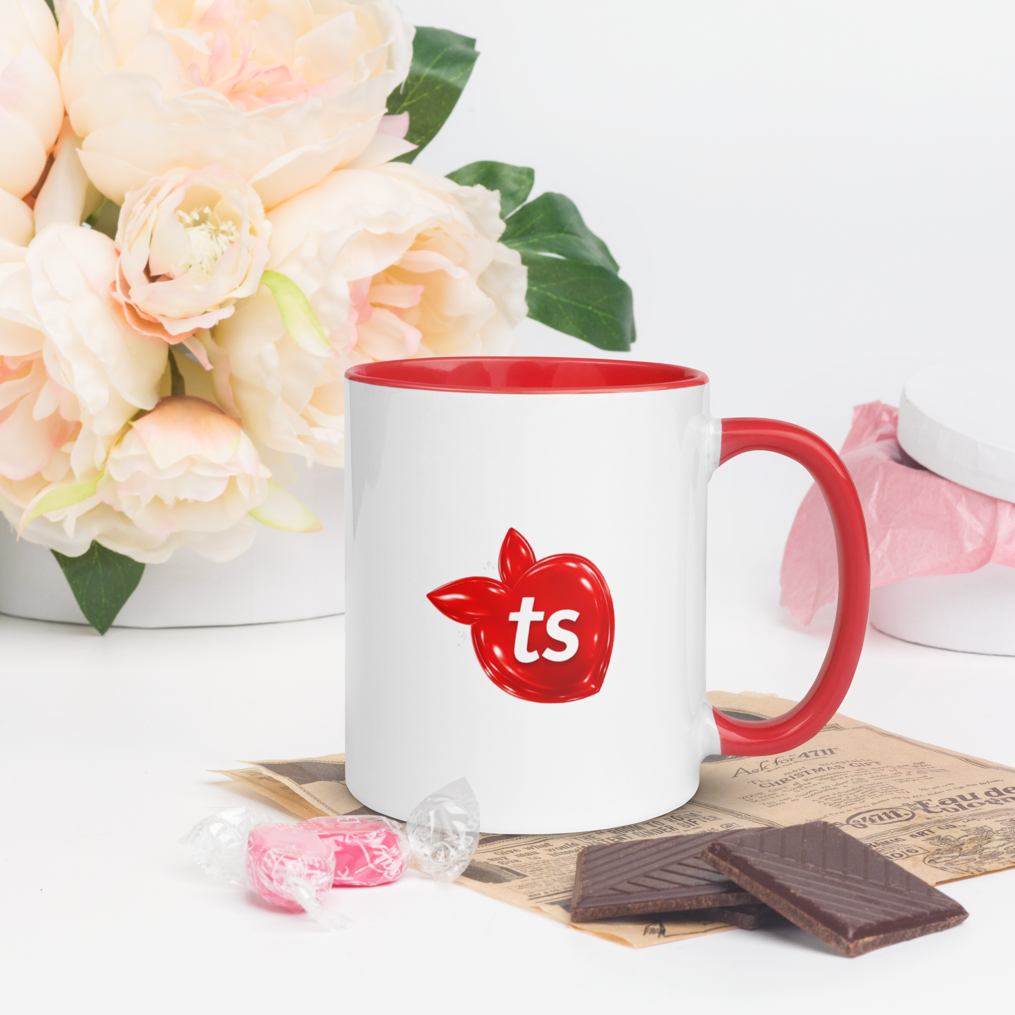 tsgabrielle® • taza with Color rojo Inside • ceramica • 2 Sizes - View 7