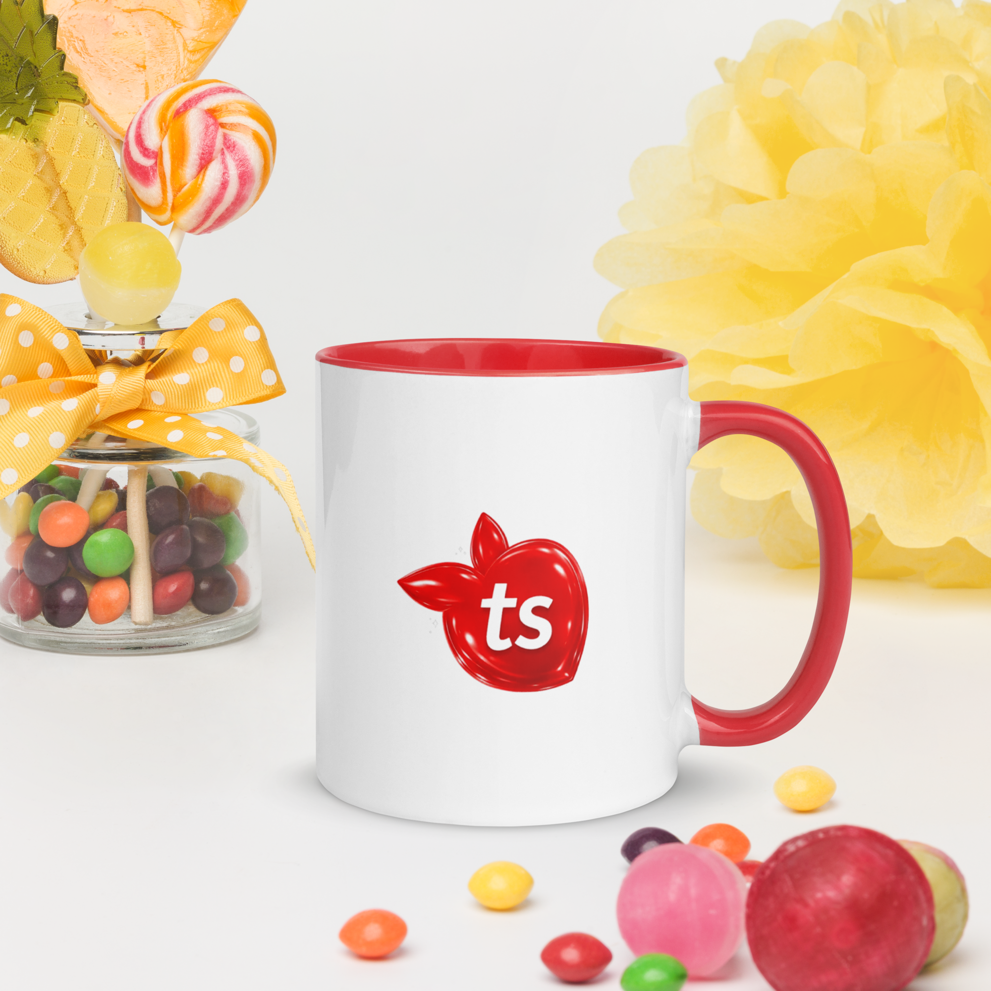 tsgabrielle® • taza with Color rojo Inside • ceramica • 2 Sizes - View 9