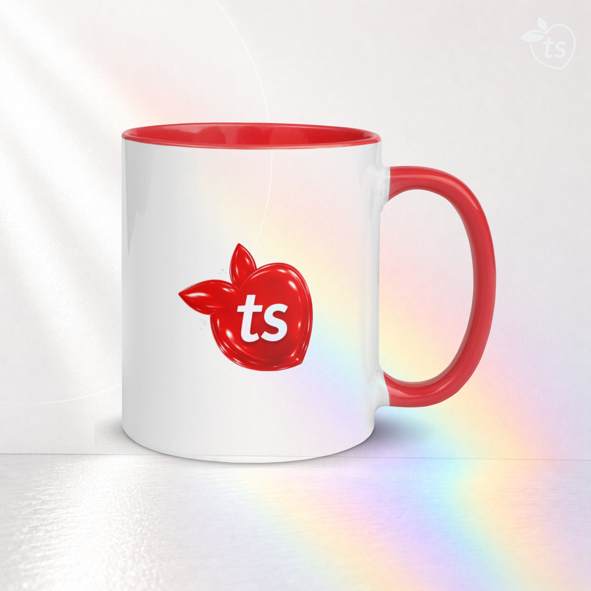 tsgabrielle® • taza with Color rojo Inside • ceramica • 2 Sizes