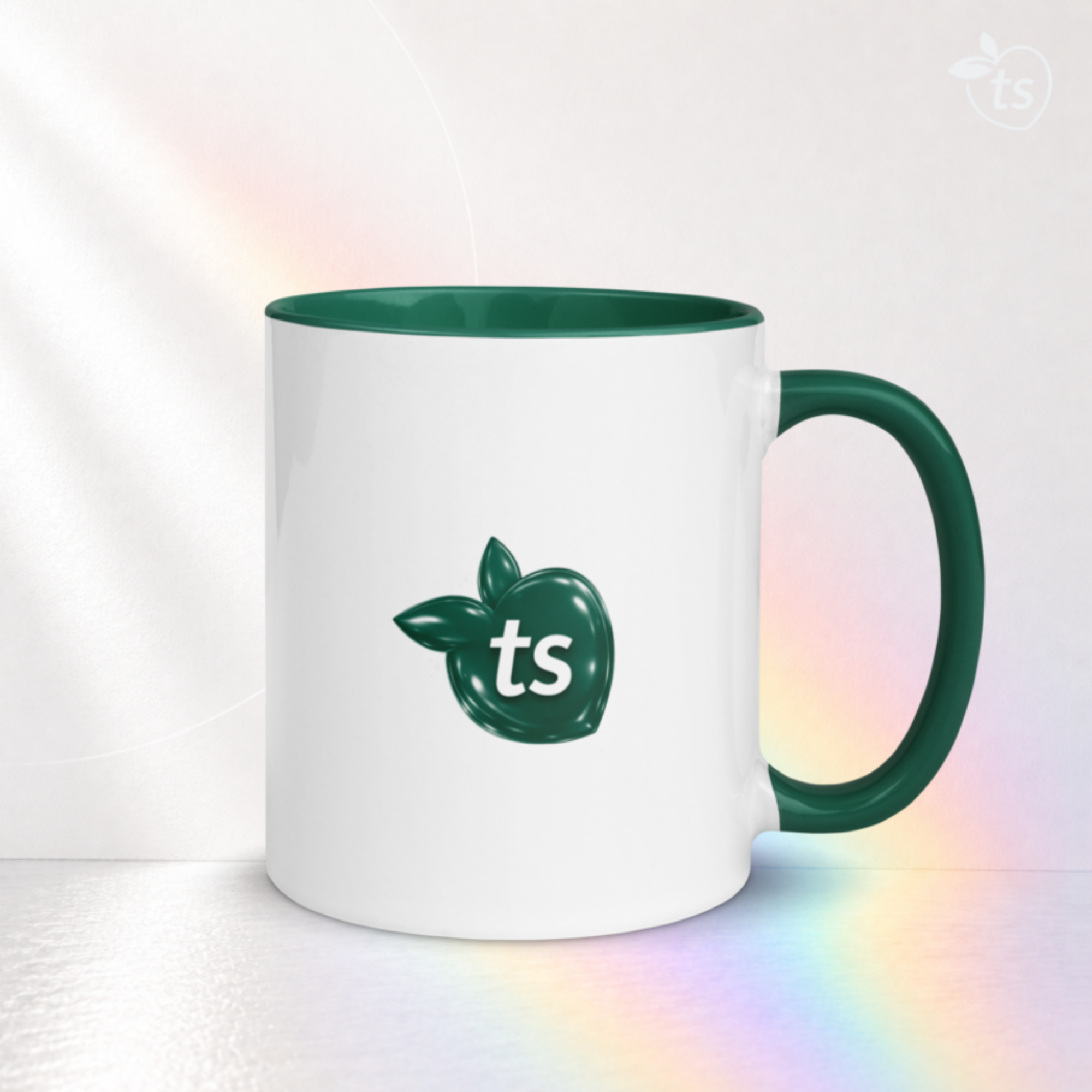 tsgabrielle® • Mug with Color Dark Green Inside • Ceramic • 2 Sizes