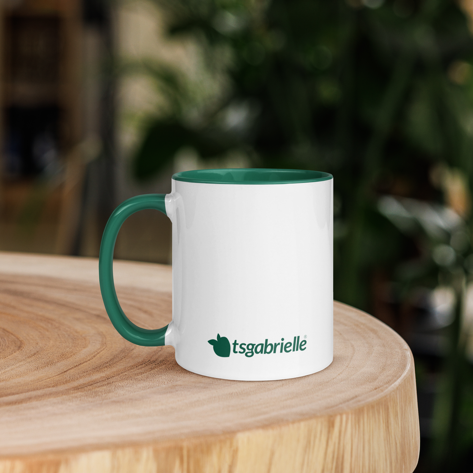 tsgabrielle® • taza with Color Dark verde Inside • ceramica • 2 Sizes - View 8