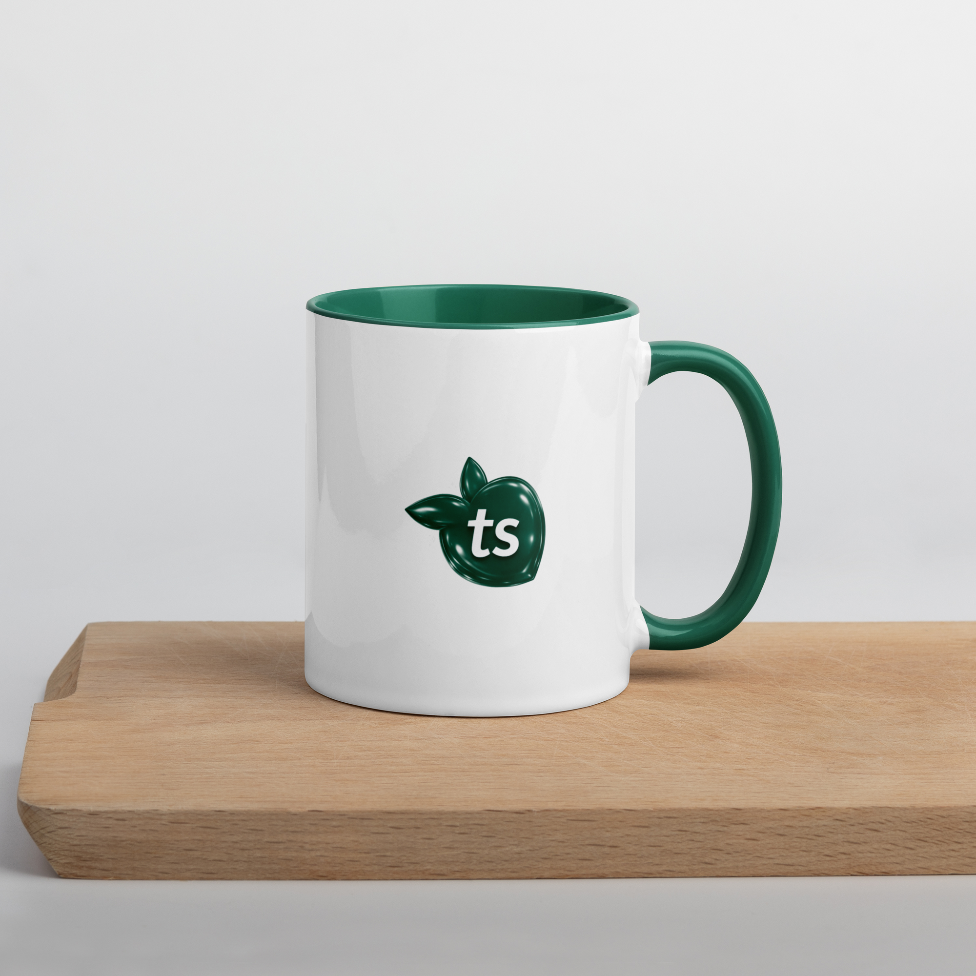 tsgabrielle® • taza with Color Dark verde Inside • ceramica • 2 Sizes - View 3