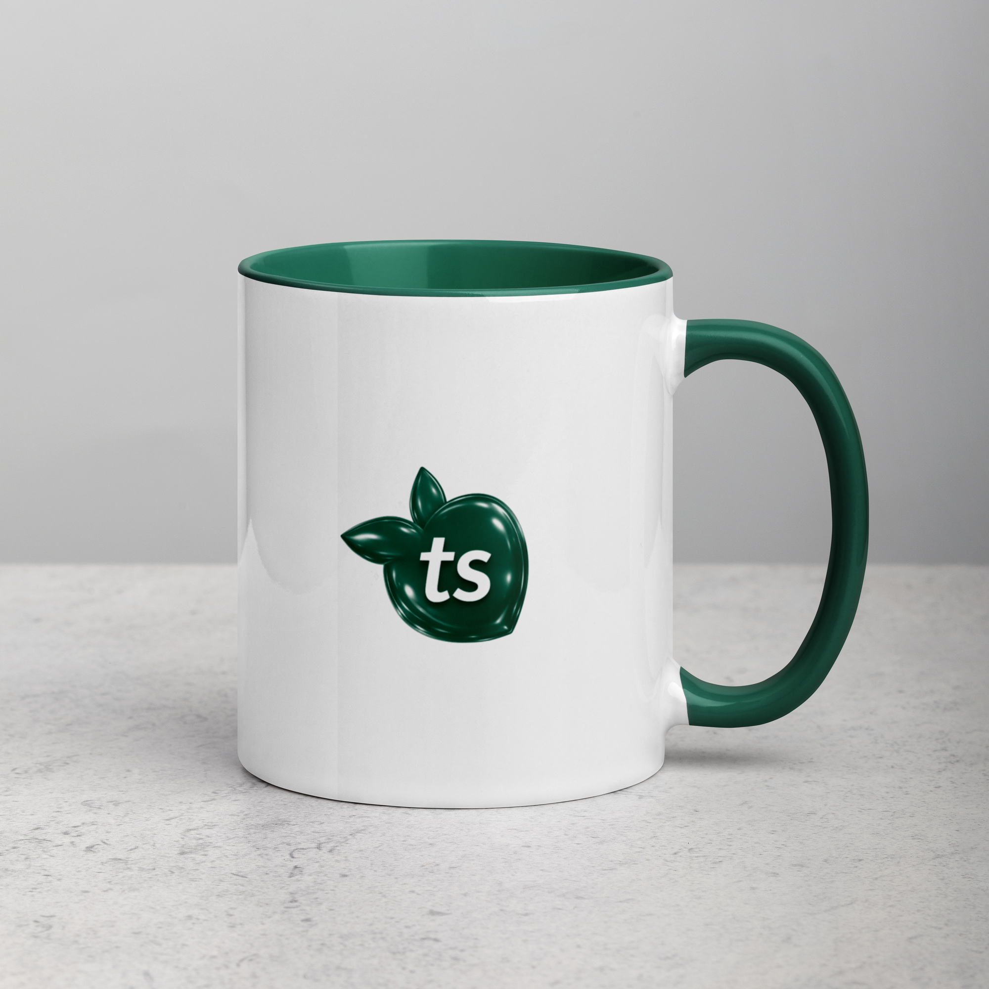 tsgabrielle® • taza with Color Dark verde Inside • ceramica • 2 Sizes - View 5