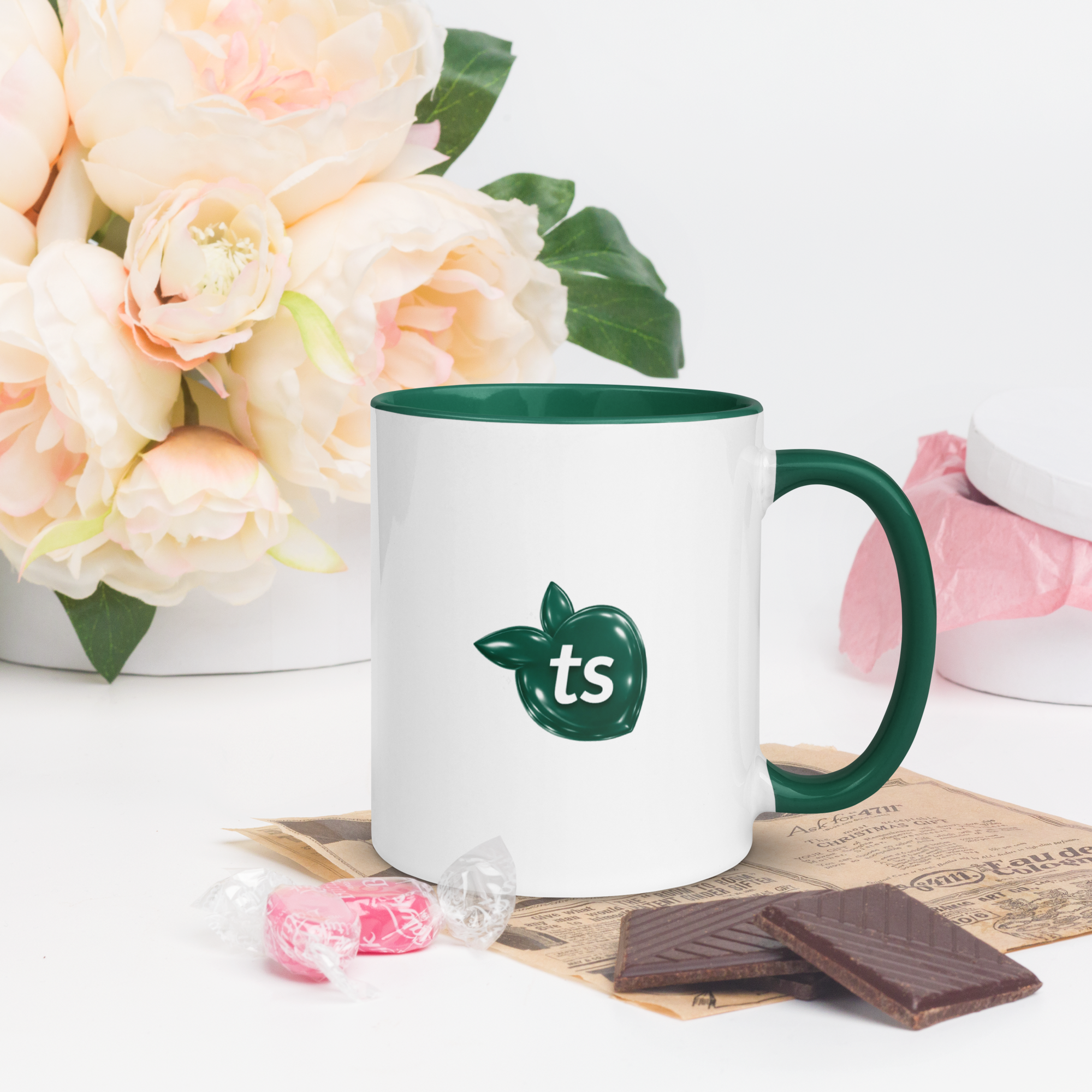 tsgabrielle® • taza with Color Dark verde Inside • ceramica • 2 Sizes - View 11