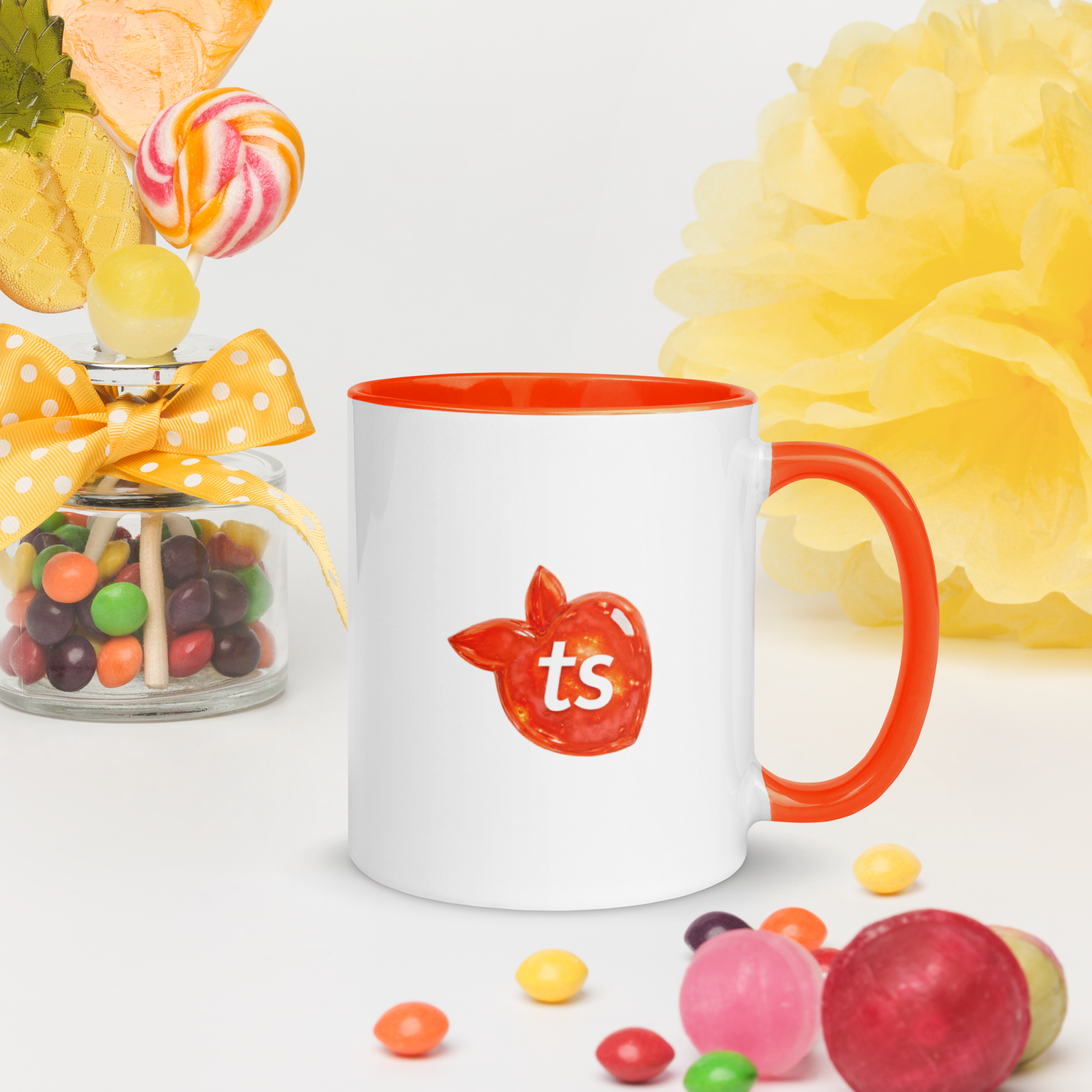 tsgabrielle® • Taza con Interior Naranja • Cerámica • 11 oz - View 11