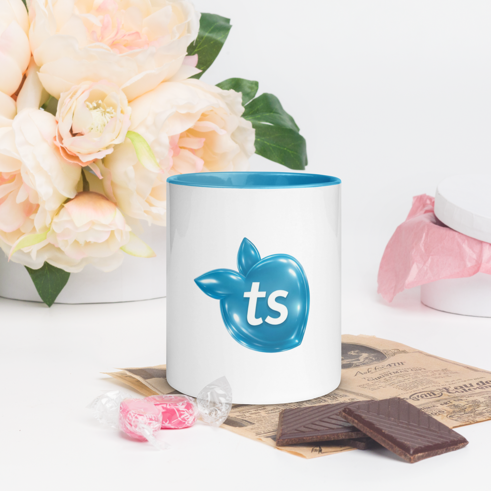 tsgabrielle® • Taza con interior color azul claro • Cerámica • 2 tamaños - View 9