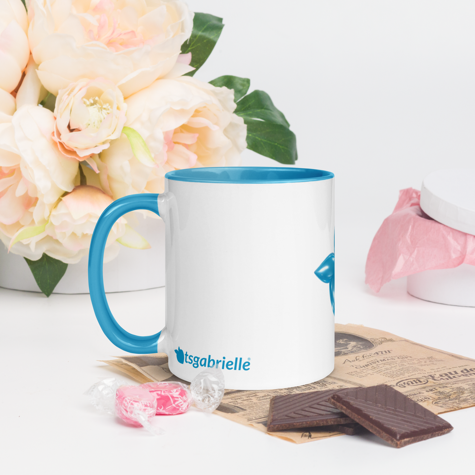 tsgabrielle® • Taza con interior color azul claro • Cerámica • 2 tamaños - View 10