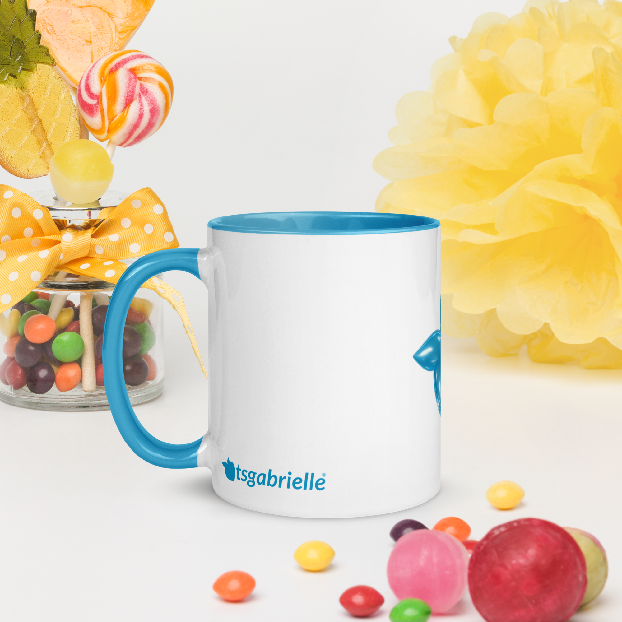 tsgabrielle® • Taza con interior color azul claro • Cerámica • 2 tamaños - View 12